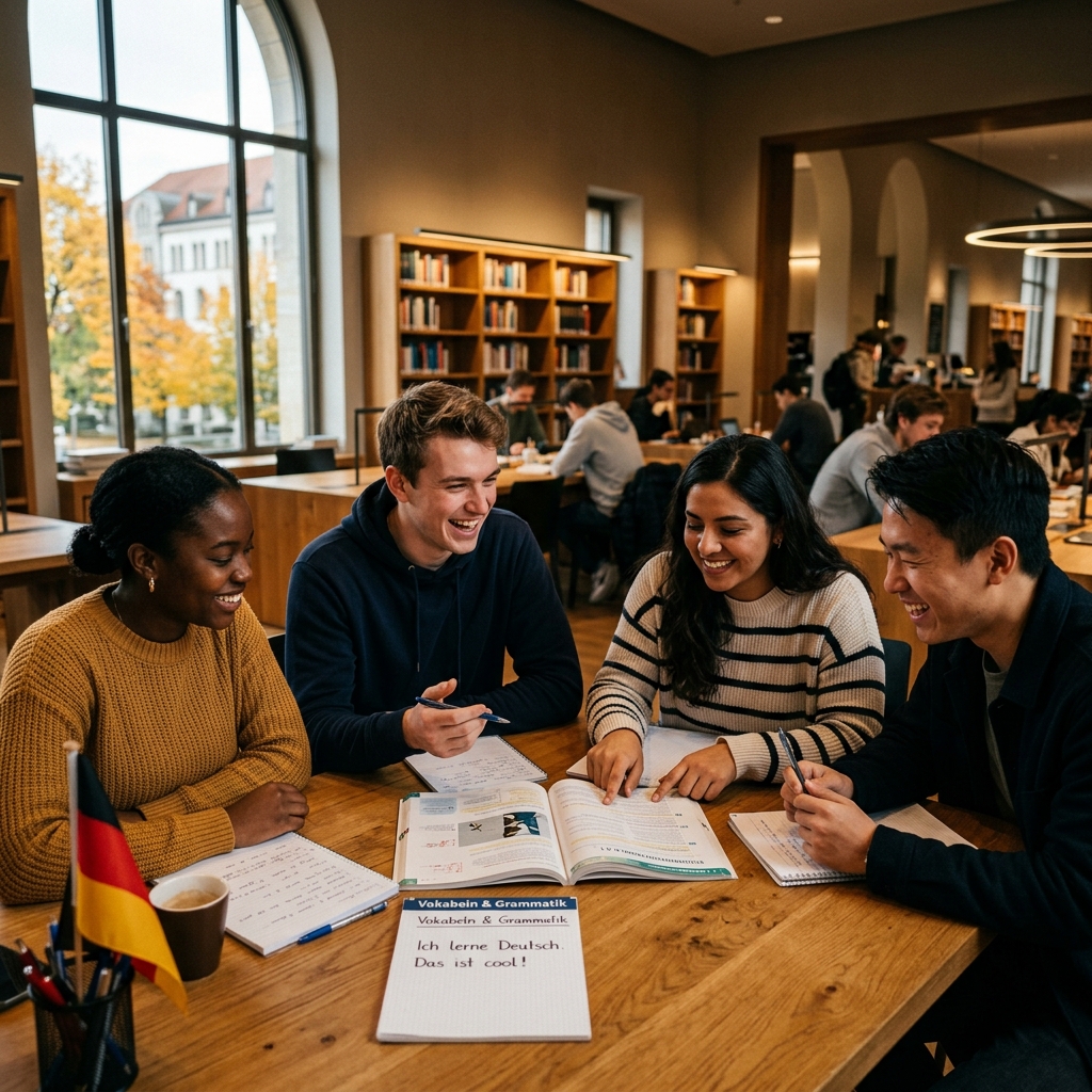 Learners in A2 German classes in Coimbatore at Sprachhaus Global